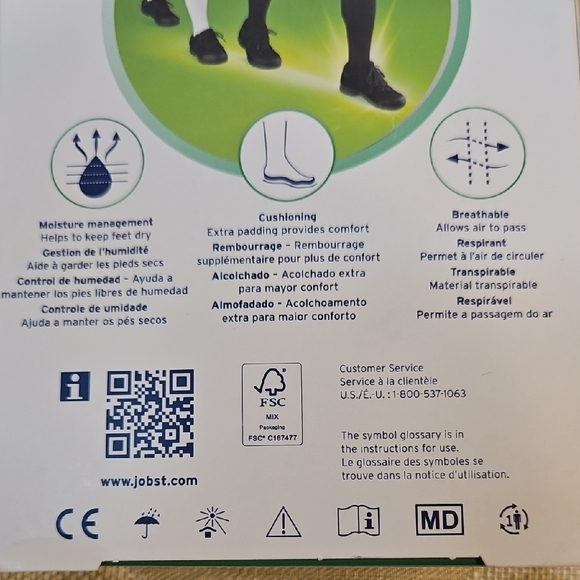 NWT Jobst Athletic Compression Socks Knee High 20-30mm Performance Comfort Sz. L - Picture 3 of 6